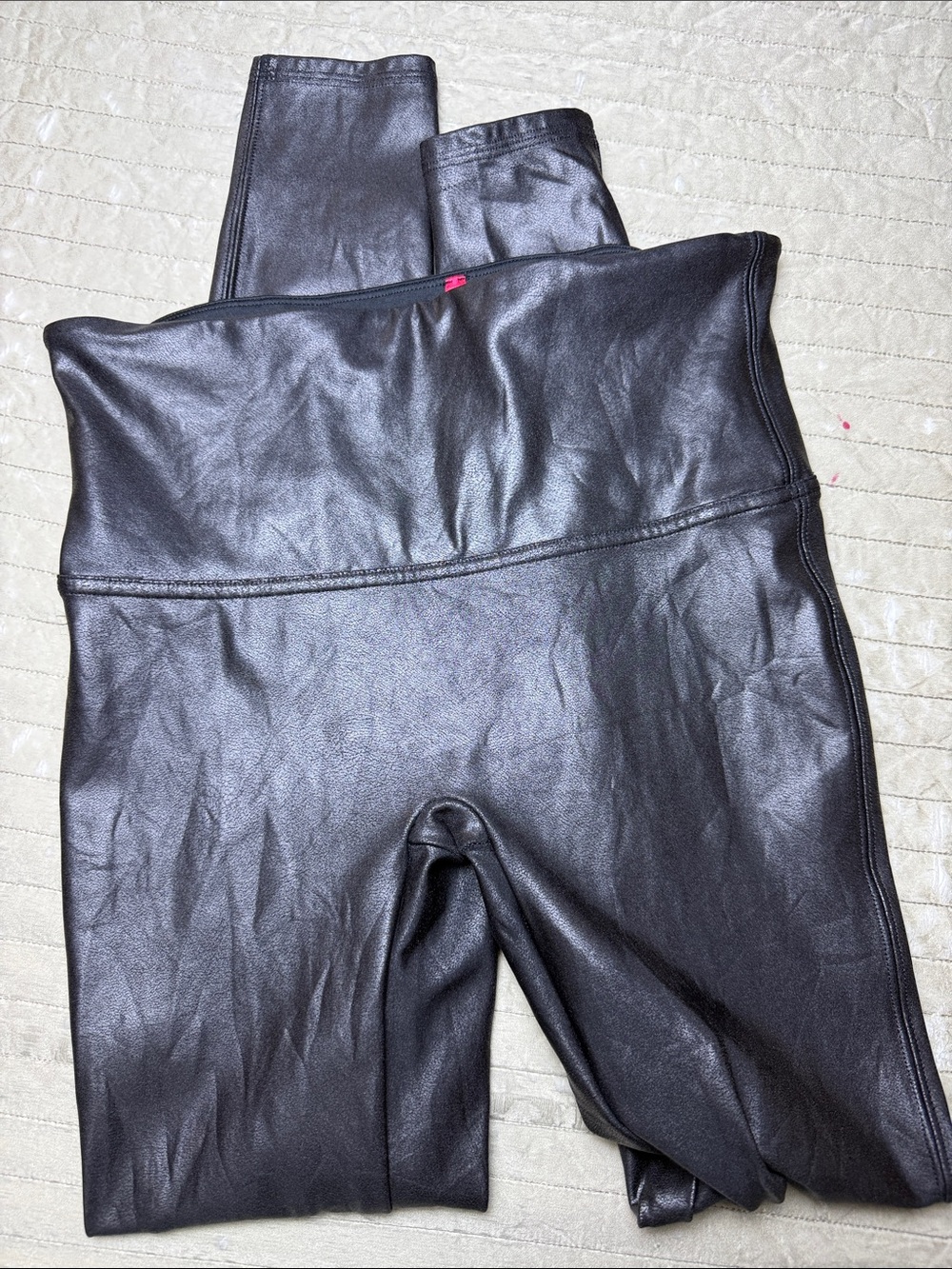 SPANX Faux Leather Leggings in Black